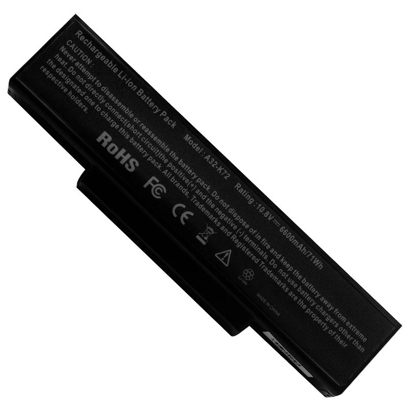 Аккумулятор ApexWay 6600 мАч для ноутбука ASUS N71 N71J N71JA N71JQ N71JV N71V N71VG 70 NX01B1000Z NXH1B1000Z|laptop