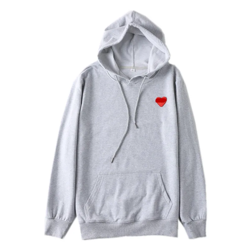 

Fashion Couple Long Sleeve pure cotton Hooded T-Shirt Casual Embroidery Love-Heart Breathable T-shirt Casual For Man Women
