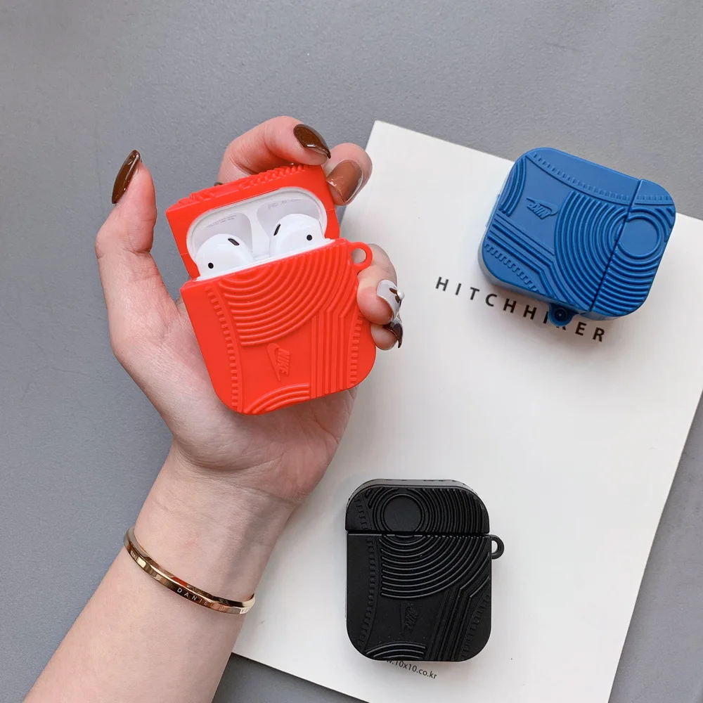 Модный 3D Мягкий силиконовый чехол с подошвой протектора для Airpods милый мультфильм тренд подарок для Apple Airpods2 Bluetooth наушники чехол