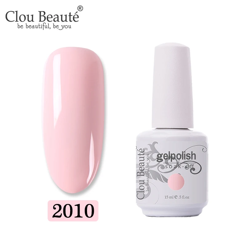 2010 Clou Beaute 15 мл цветной гель-краска УФ-гель для ногтей замачиваемый светодиодный лак для ногтей Гель-лак для ногтей Полупостоянный лак для ногтей - Цвет: 2010