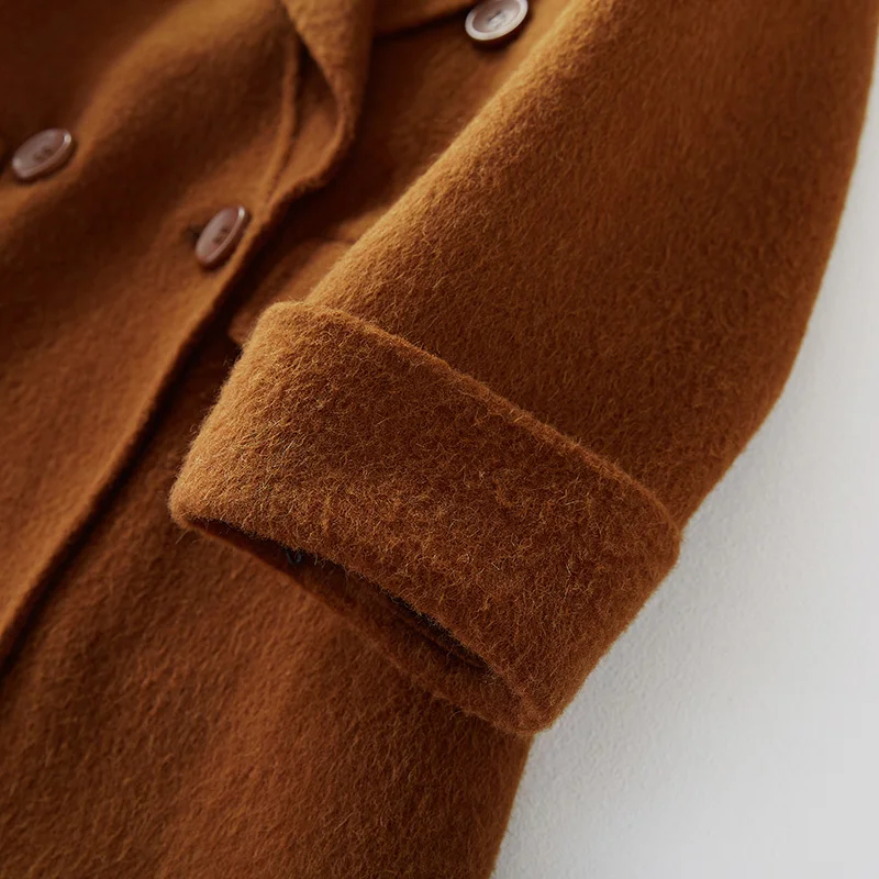 Новинка 2020 модное шерстяное пальто альпака Chunshai двустороннее Свободное