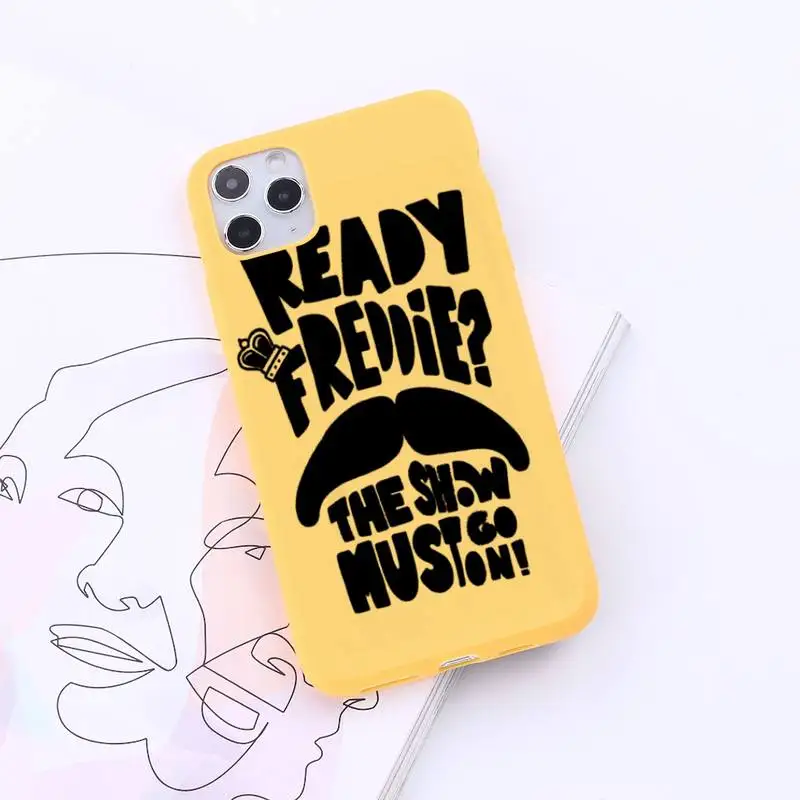 

Freddie Mercury Queen Phone Case Candy Color for iPhone 6 7 8 11 12 s mini pro X XS XR MAX Plus