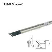 t12 k high grade soldering tip for 951 952 use for hakko t12 soldering station 7s melt tin welding tools