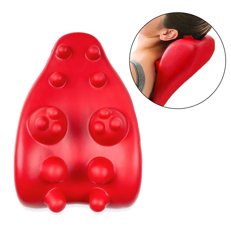 Acupressure Neck Support Tension Reliever Neck Shoulder Relaxer for Cervical Traction Massage Chiropractic Pain Relief Cushion