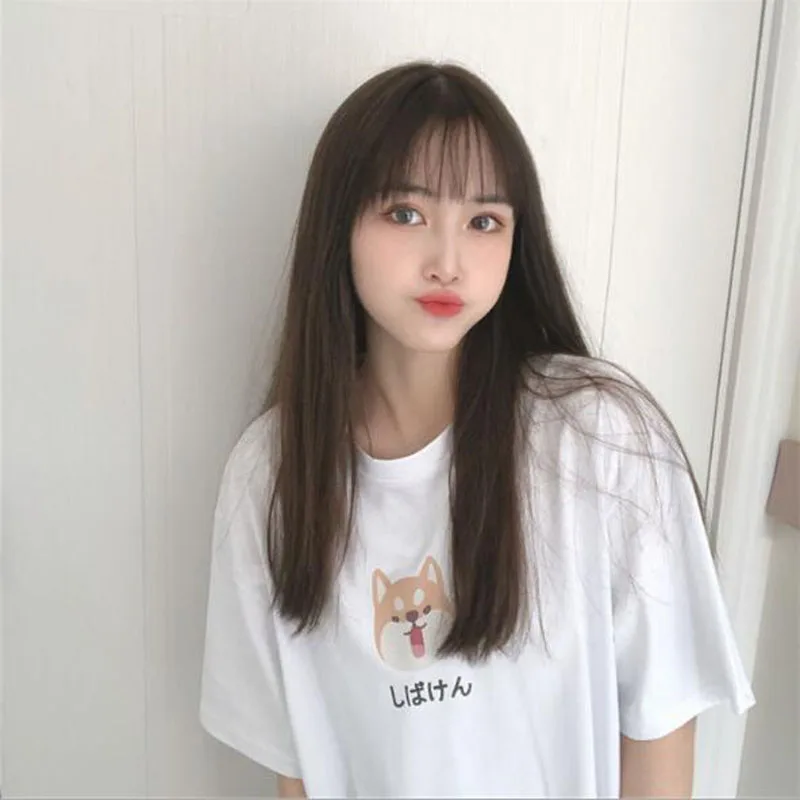 

Cute Cartoon Print T-shirt Women Spring Summer New Short Sleeve O Neck Women Tops Slim Fit Tee shirt Femme