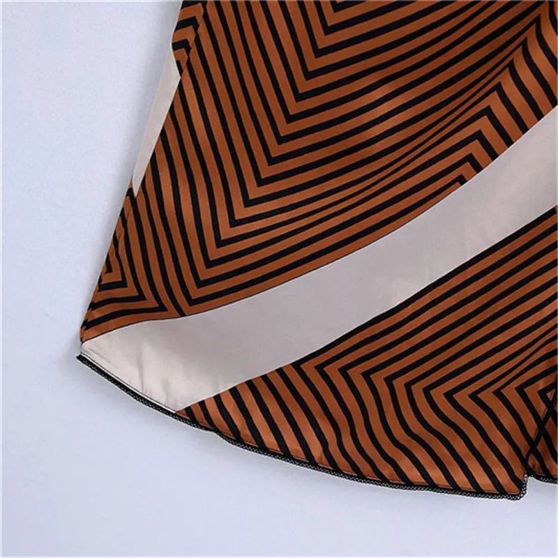 Юбка-миди Женская длинная в полоску с завышенной талией и узлом - купить по