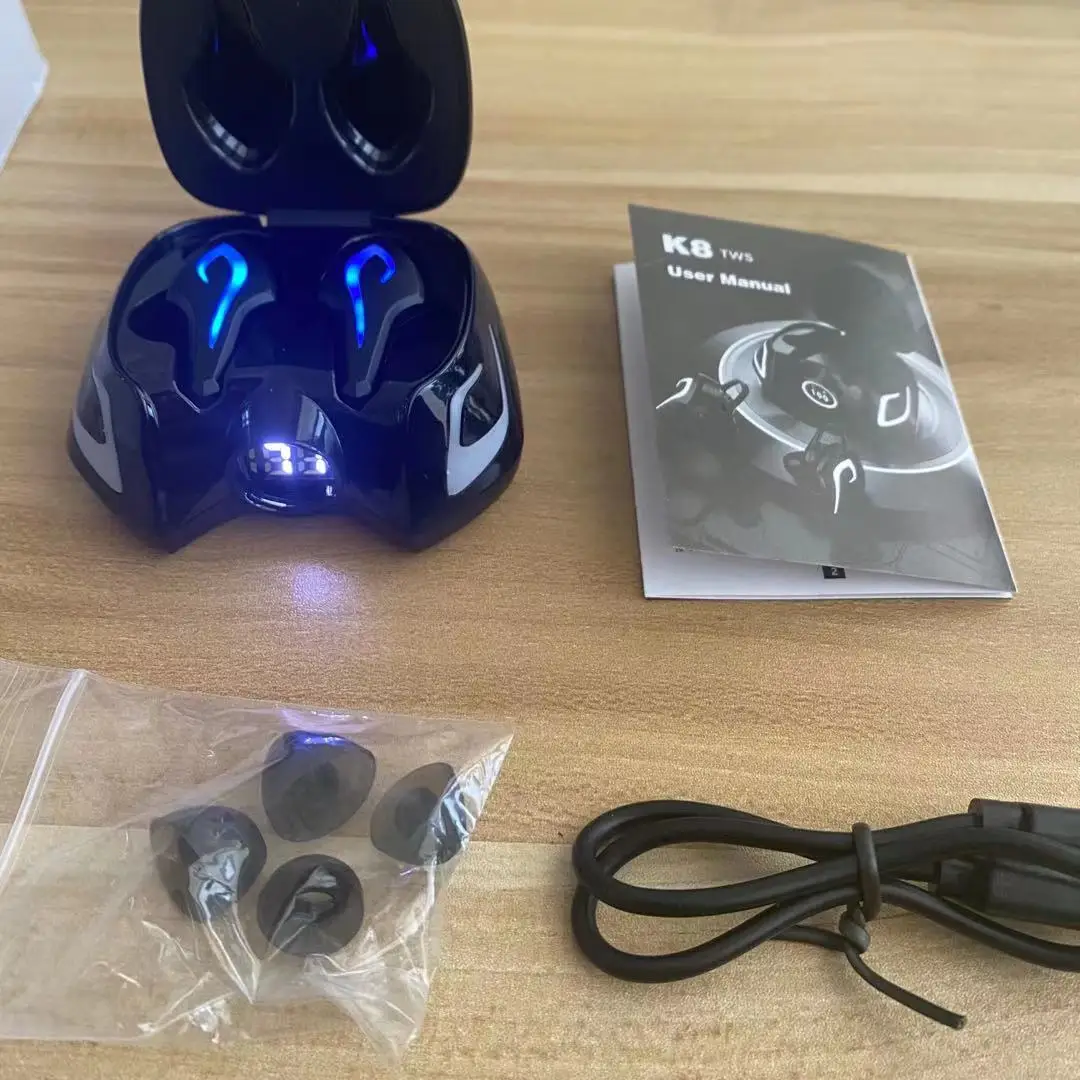 TWS-стереонаушники K8 с поддержкой Bluetooth 5 2 и зарядным футляром | Электроника