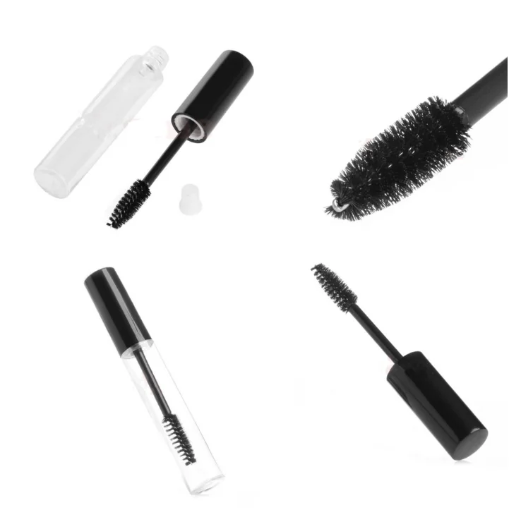 

10ml Black Portable Travel Empty Plastic DIY Mascara Tube Eyelash Cream Container Bottle Vials With Brush