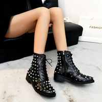 2022 spring womens shoes fashion pu rivet boots sexy punk boots platform shoes non slip shoes gladiator sandals trend style