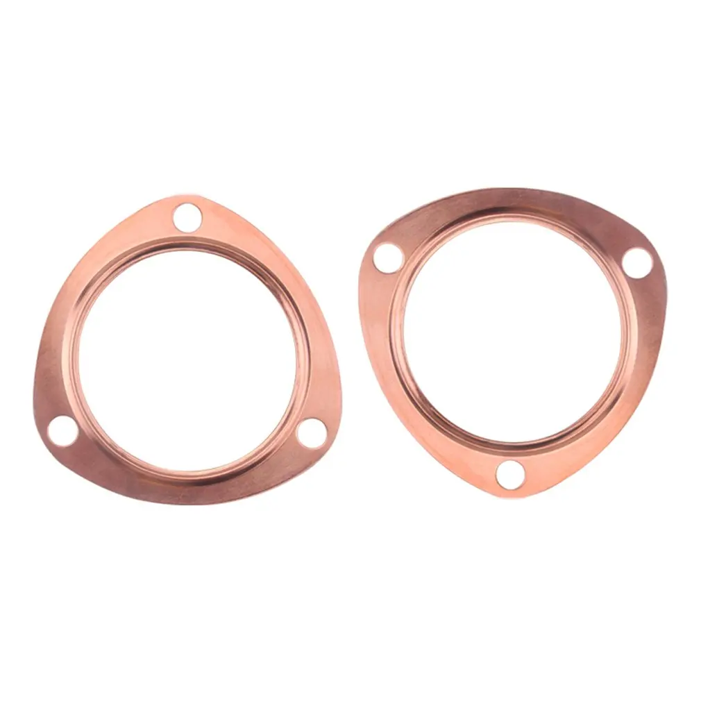 

3 Inches Copper Header Exhaust Collector Gaskets Reusable Gaskets For Car Engine For SBC BBC 302 350 454 383 Auto Accessories