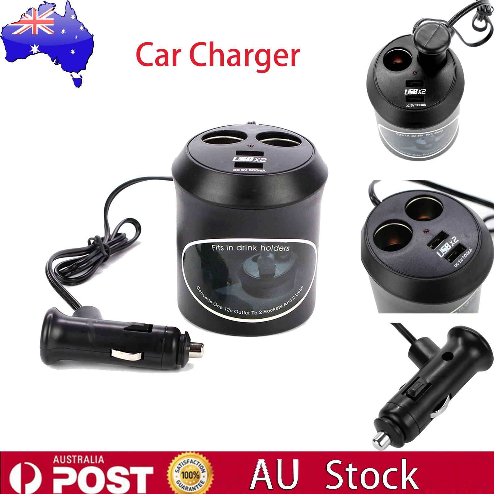 DC 12 V/24 V Dual USB Автомобильное зарядное устройство Зарядное устройство 2-полосная розетка для автомобильного прикуривателя Разветвитель Мощность адаптер для большинства мобильных телефонов, DVD, VCD, MP3 MP4