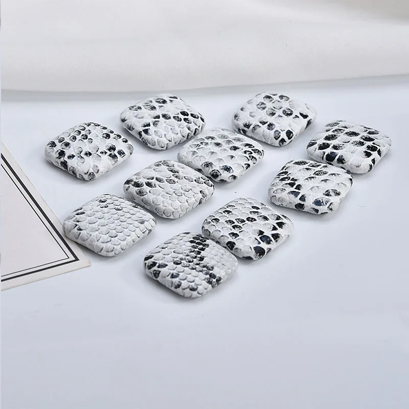 Застежка из искусственной кожи с леопардовым узором квадратные серьги сделай