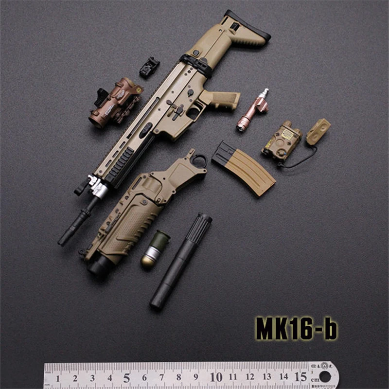 1/6 весы 4 стиля MK16 автомата Солдат Рисунок аксессуар оружие Модель сборки