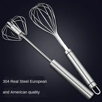 304 stainless steel semi automatic eggbeater mini whisk kitchen gadgets