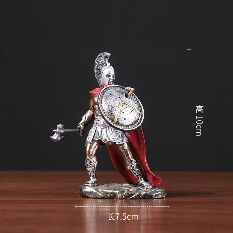 Европейский Винтажный домашний декор Спарта статуи броня модель миниатюрные
