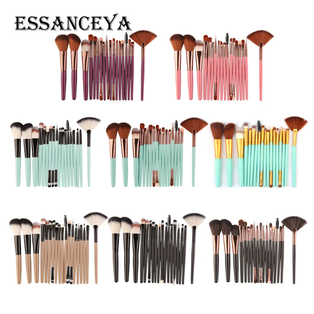 ESSANCEYA 6-18Pcs Makeup Brushes Set Foundation Powder Blush Eyeshadow Eyeliner Lip Cosmetic Beauty Make up Kit Tools | Красота и