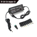 Универсальный адаптер переменногопостоянного тока, 3-24 В, 3 А, Регулируемый преобразователь источника питания от 220 В до 3 В, 9 В, 12 В, 15 В, 24 В, трансформатор светодиодный светодиодного освещения