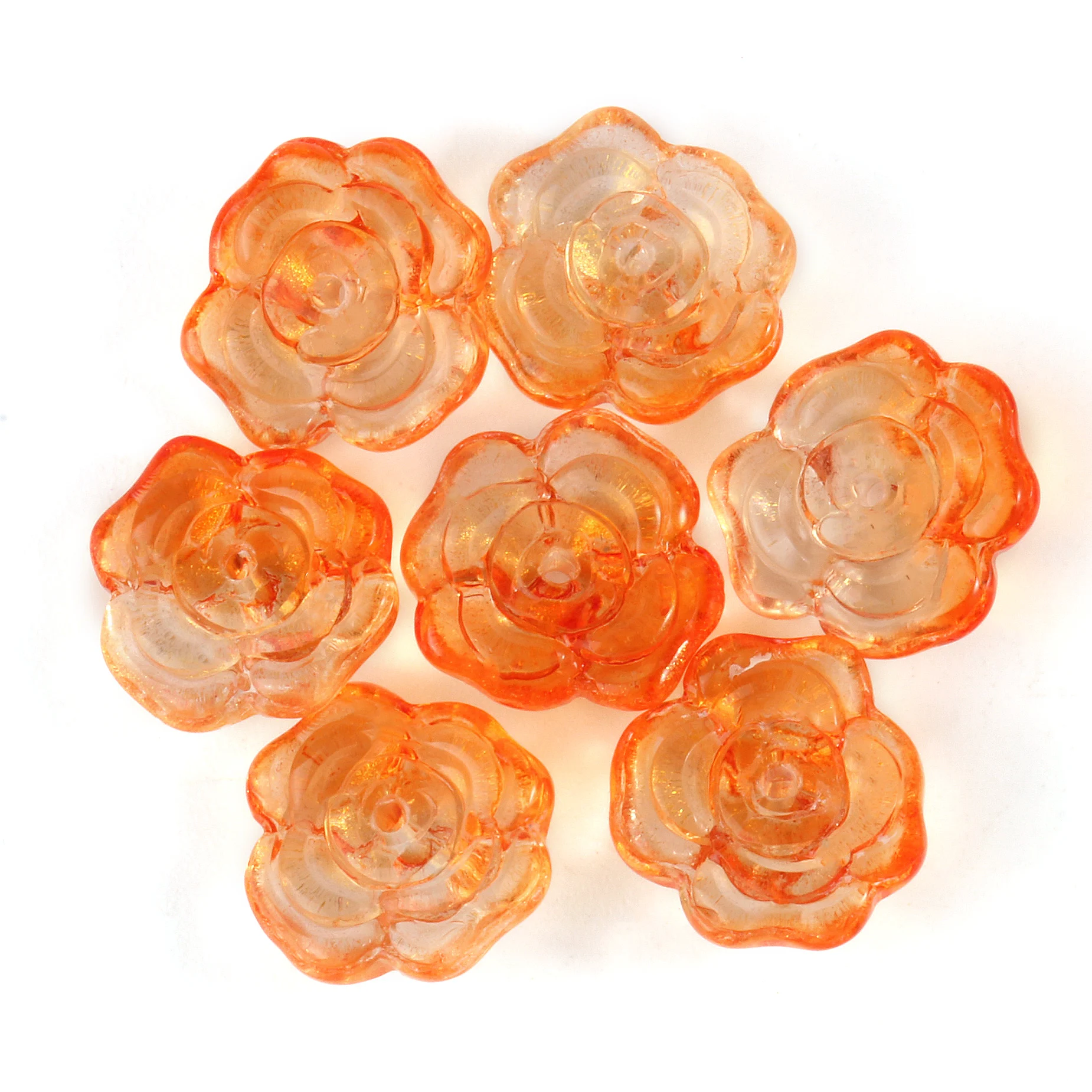 

20pcs Rose Flower Lampwork Glass Beads Multicolor Czech Crystal Loose Beads For Earrings Jewelry Making Handmade DIY Accessories