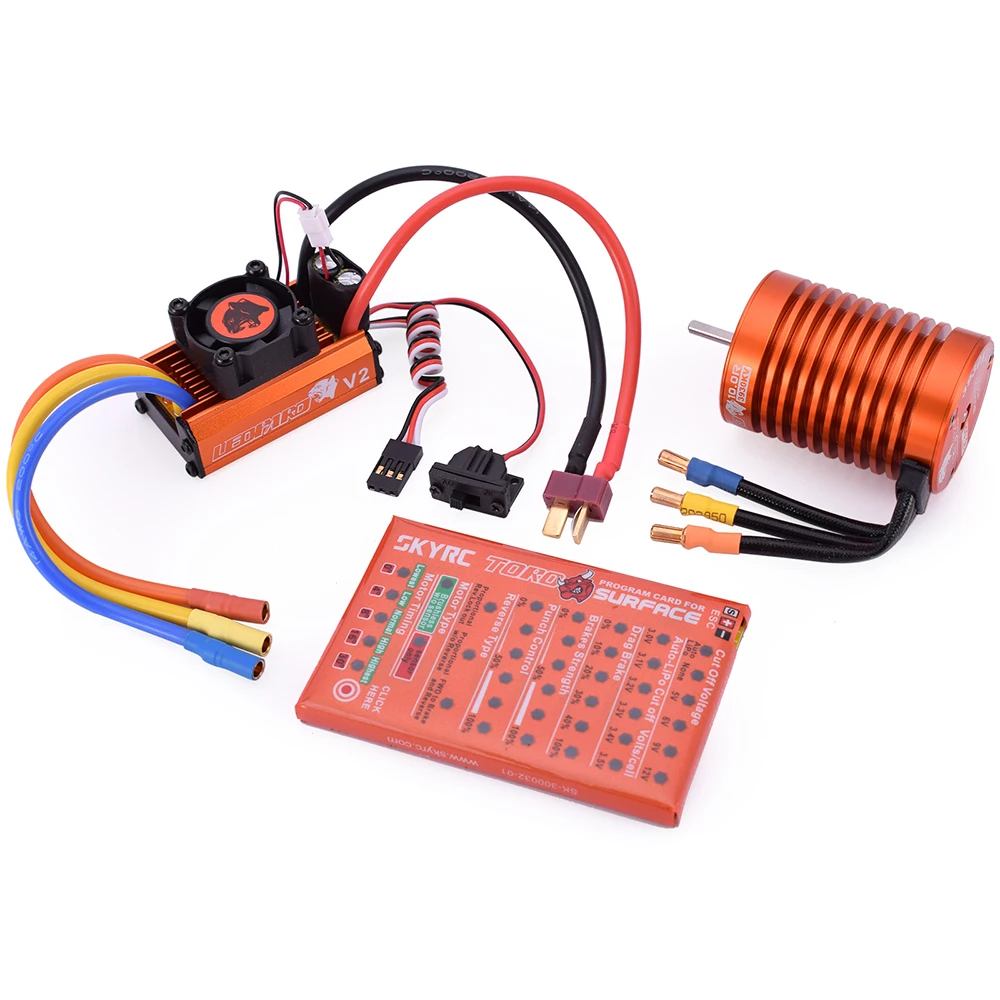 SKYRC LEOPARD 9T 4370KV 10T 3930KV 12T 3300KV 13T 3000KV Brushless Motor w/60A ESC Program Card Power System for 1/10 RC Car | Игрушки и