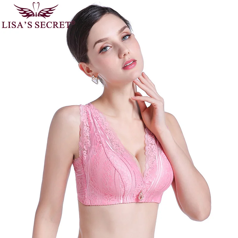 Женский кружевной бюстгальтер без косточек с глубоким V-образным вырезом |