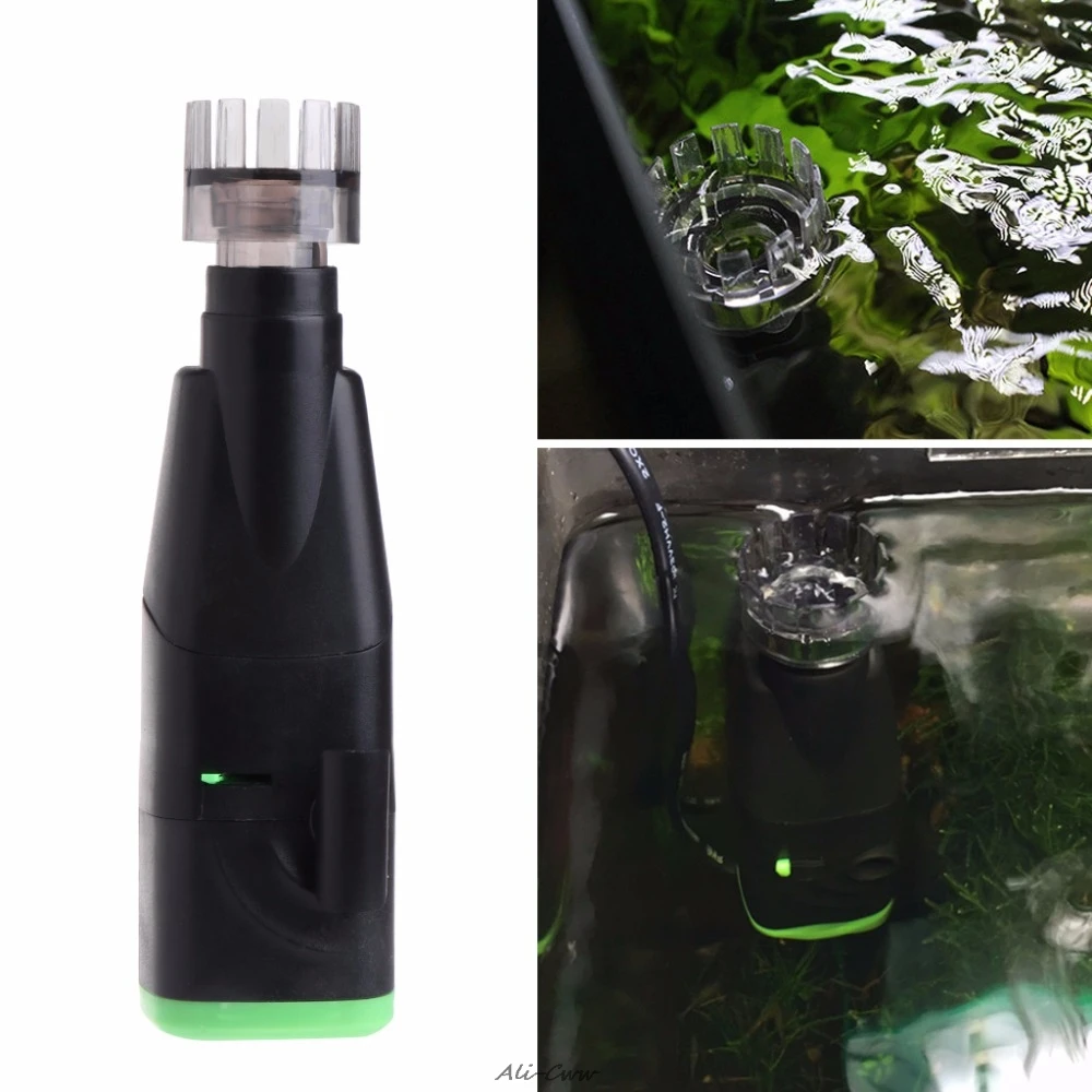 

220-240V 5W EU Plug Aquarium Surface Oil Skimmer Fish Tank Pump Filter 300L/H Remover Adjustable Regulating Water Level