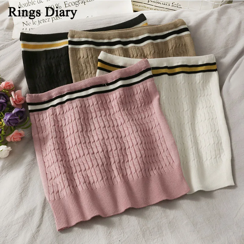 

Rings Diary Summer Knitted Tube Tops Strapless Cropped Tops For Women Casual Night Club Shirring Smocked Fitted Crop Sexy Top