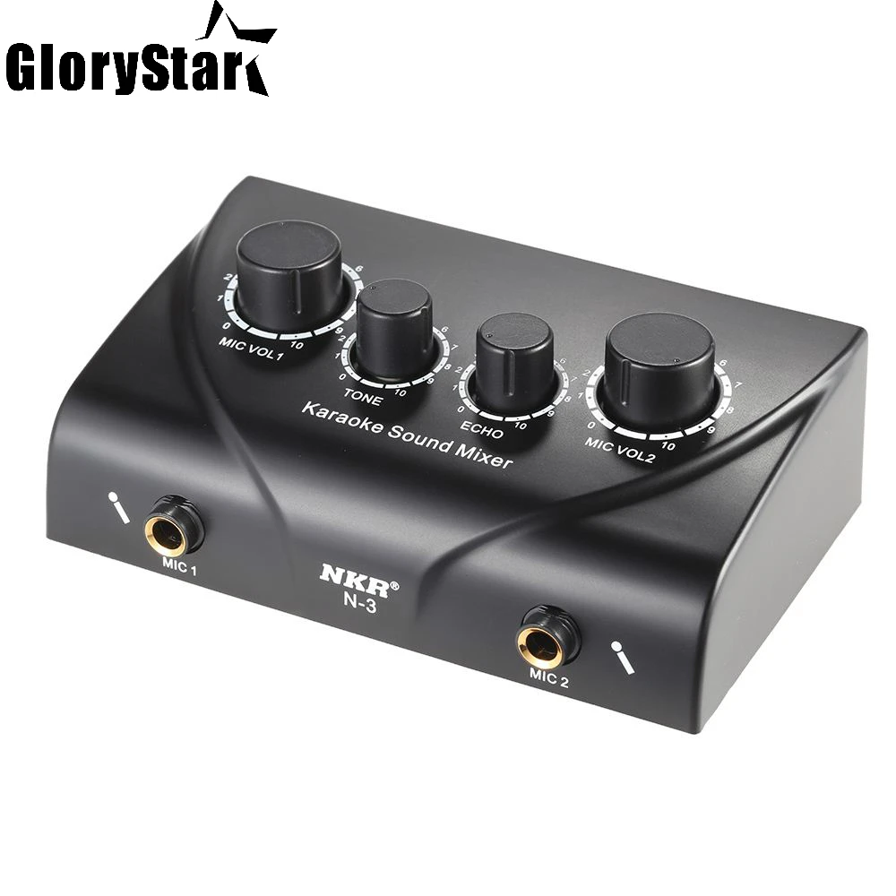 Караоке звуковой миксер микрофон усилитель и караоке микшер ок двойной входы с