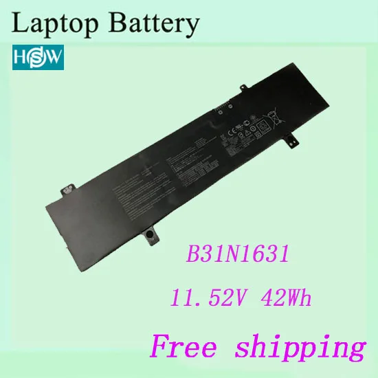 100% абсолютно новый B31N1631 Аккумулятор для ноутбука ASUS K505B X505BA X505BP серии | Компьютеры