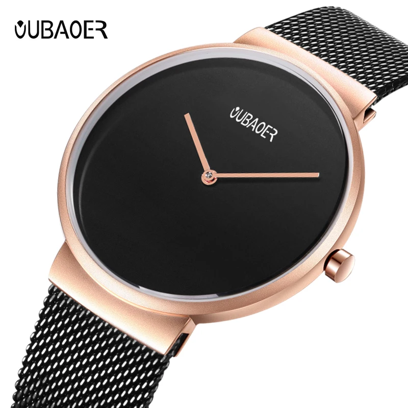 Часы Reloj pareja OUBAOER для пар Роскошные Кварцевые часы из нержавеющей стали мужчин и