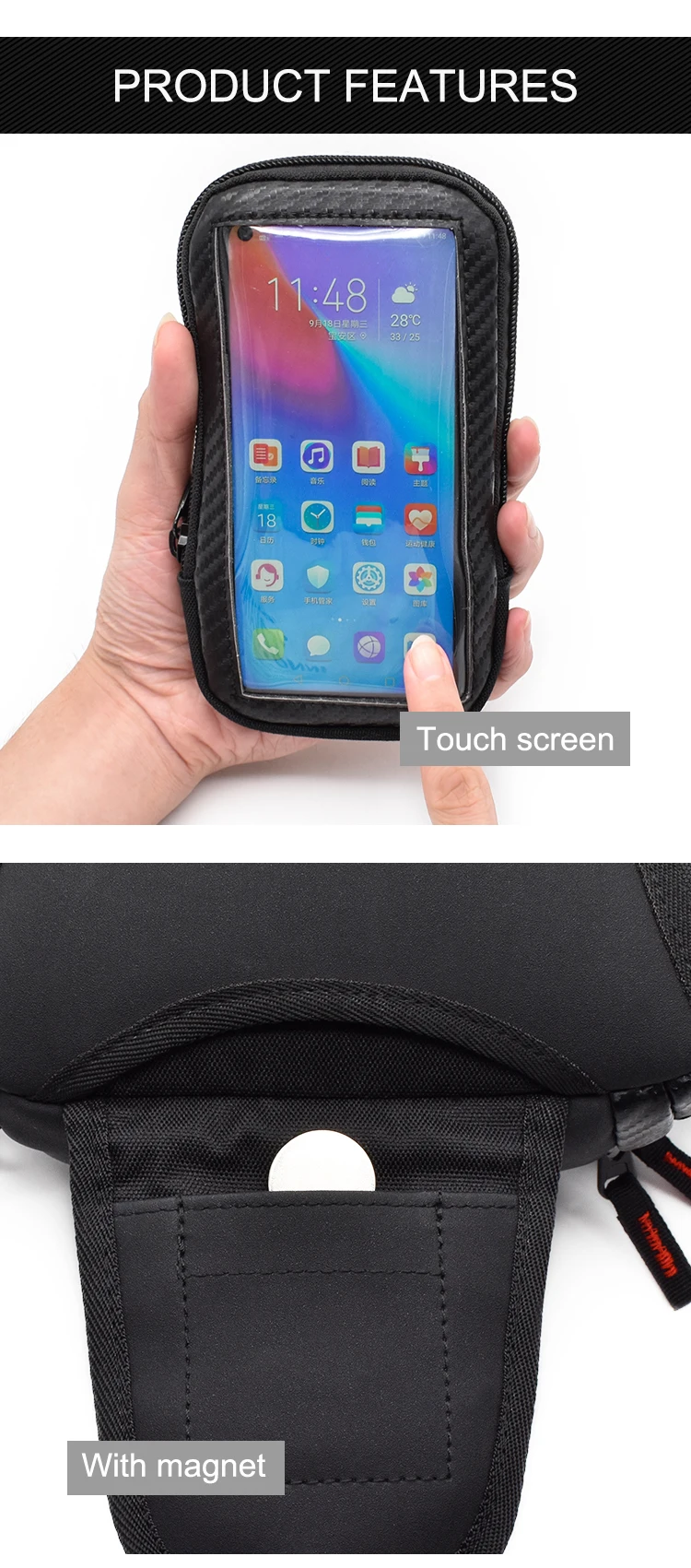 Магнитная мотоциклетная сумка на бак, водонепроницаемая мотоциклетная седельная сумка, сумка на одно плечо, рюкзак, багажный чехол для телефона, для IPhone, Xiaomi