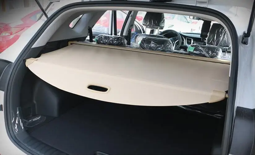 

Высококачественная Автомобильная задняя багажная Накладка для груза защитный экран для Volkswagen T-ROC 2018 2019 (черный, бежевый)