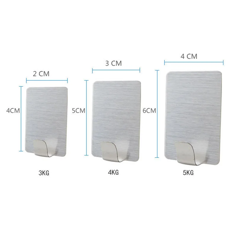 

Kitchen Bathroom Wall Hook Waterproof Punch-Free Stainless Steel Hook Up Multipurpose Home Storage Sticky Hook cocina