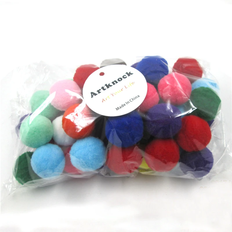 50 шт. разноцветные пушистые Помпоны мягкие помпоны для детей детские игрушки