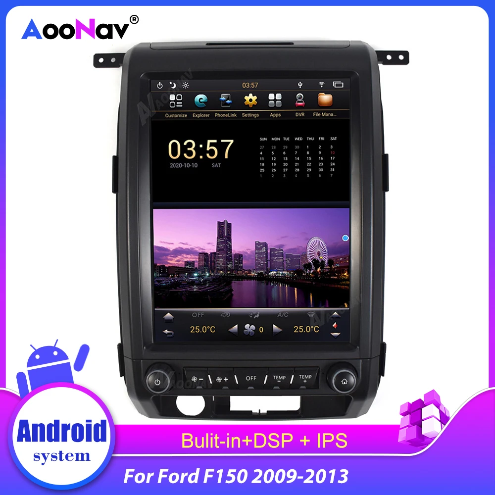 

Автомагнитола 2 Din, Android, сенсорный экран в стиле Теслы, головное устройство для Ford F150 2009-2013, GPS-навигация, мультимедийный стереоприемник