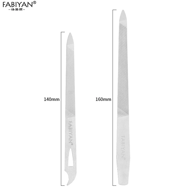 140MM and 160MM Двусторонний пилочка для дизайна ногтей с буфером для удаления кутикулы, скраб для шлифовки ногтей из нержавеющей стали, УФ-гель для ногтей, наконечники для маникюра, педикюра, инструмент - Цвет: 140MM and 160MM