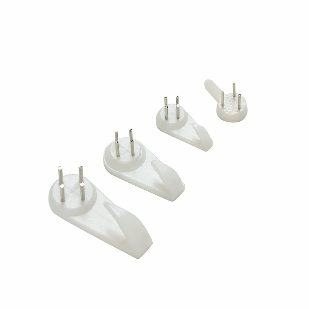 20PCS White Plastic Hard Picture Frame Wall Hooks Photos Mirror Gadgets Hanging Hangers for Bathroom Drawing Room | Обустройство дома
