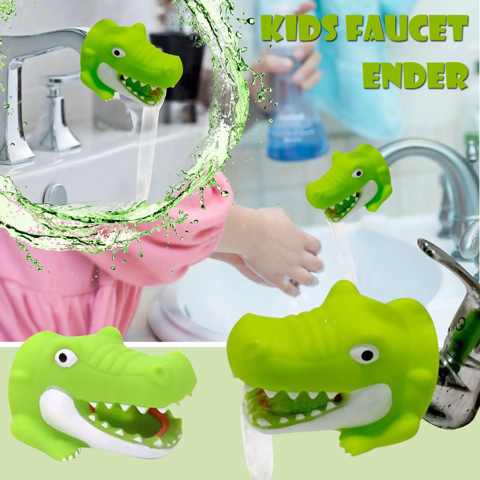 

Lovely Cartoon Faucet Extender for Kids Hand Washing In Bathroom Sink Accessories Kitchen Convenient for Baby Washing Helper