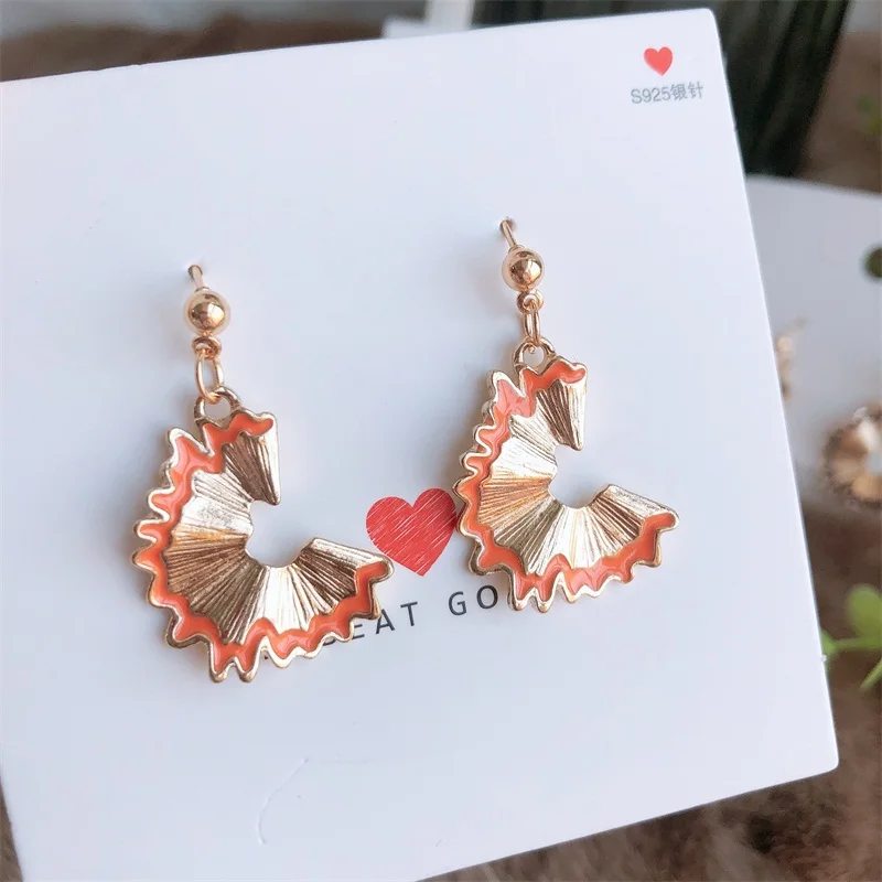 Симпатичные серьги карандаш 2020 точилка для стружек индивидуальные