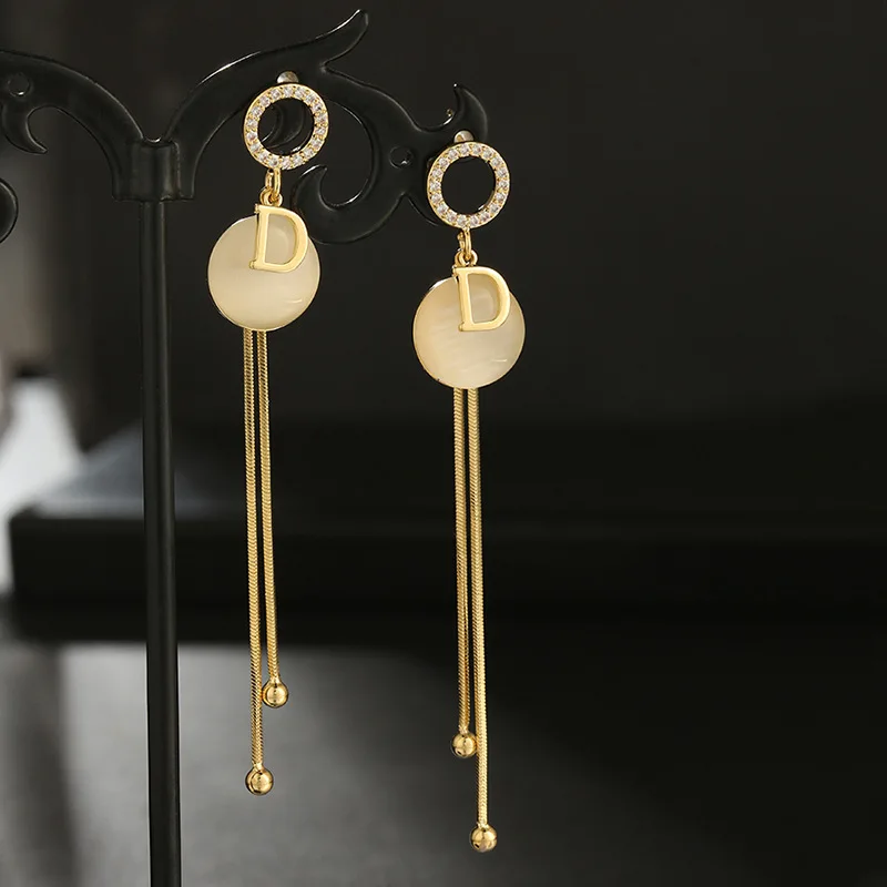 2021 новые модные женские висячие серьги в виде цветка росы маленькие Длинные