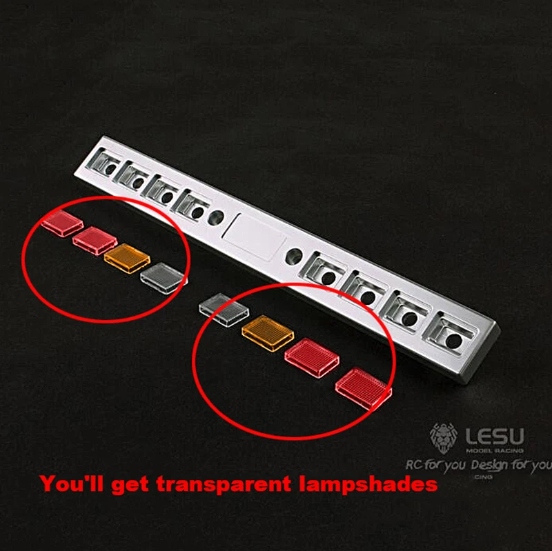 LESU Metal Rear Bumper Taillight Base for 1/14 TAMIYA Grand King Hauler Tractor Truck | Игрушки и хобби