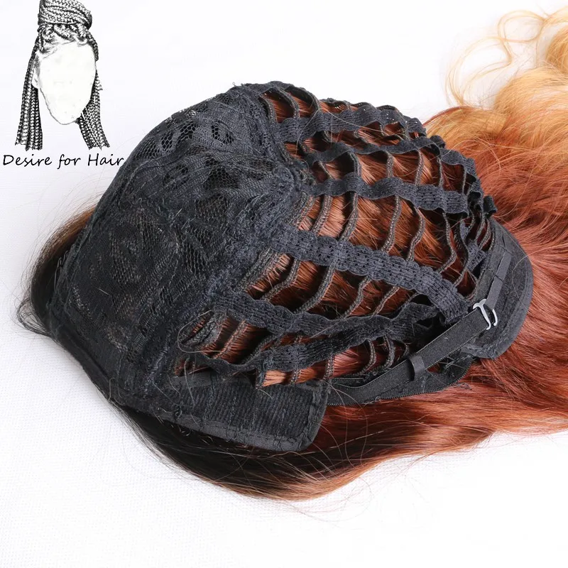 Desire for hair 26 дюймов Омбре коричневый цвет длинные волнистые синтетические парики термостойкие синтетические парики для женщин