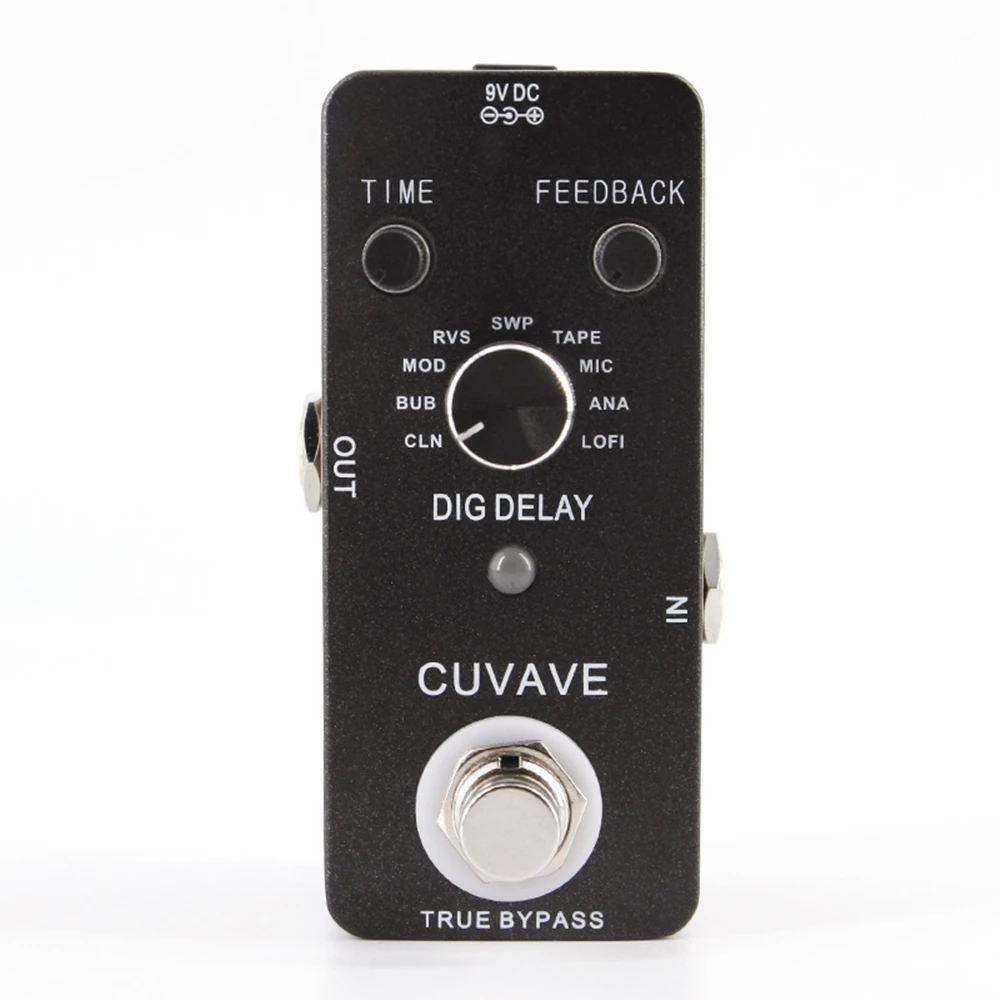 Cuvave Мини цифровой гитарные педали с эффектом Delay 9 эффектов оригинальный байпасс