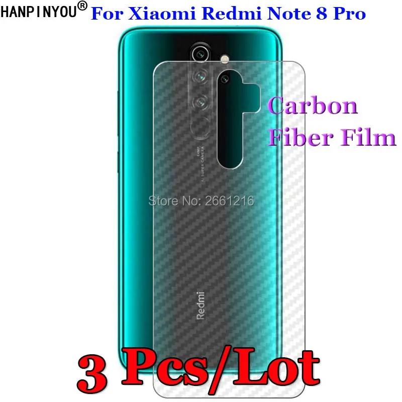 3 шт./лот для Xiaomi Redmi Note 8 Pro 6 53 дюйма 3D Нескользящая прозрачная задняя пленка из