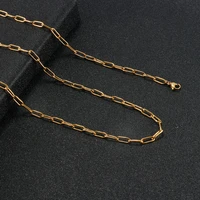 never fade stainless steel o style necklace chains women men geometry gold silver necklaces titanium steel jewelry accessories