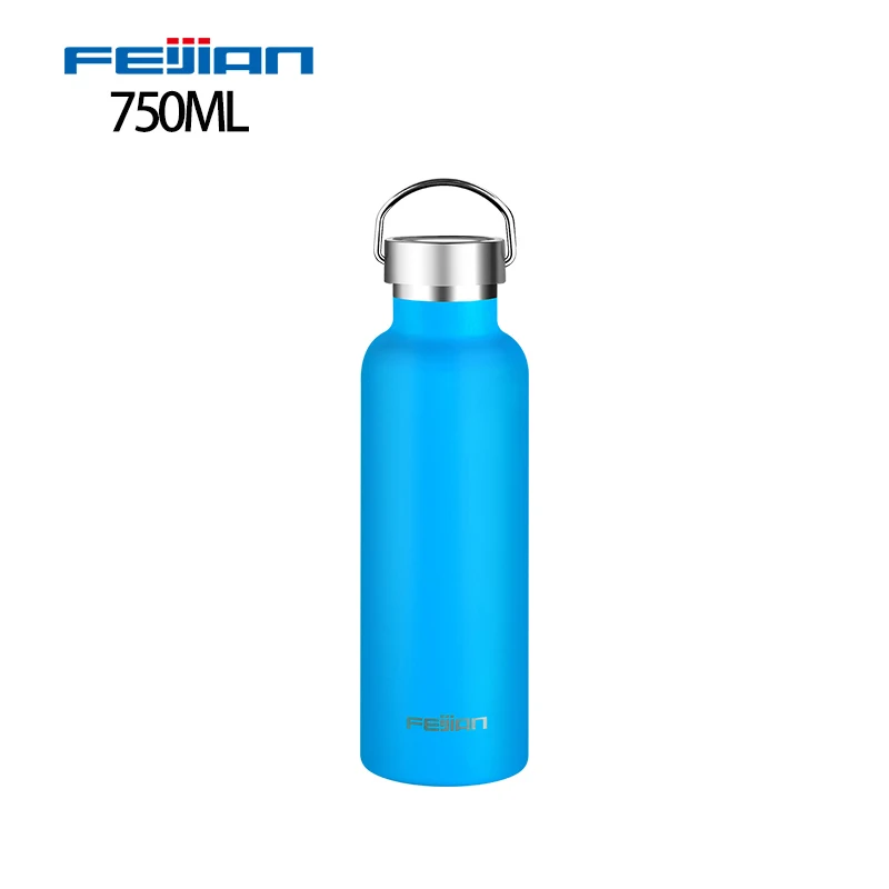 750ml only bottle FEIJIAN термос из нержавеющей стали с двойными стенками, термос с вакуумной изоляцией, герметичная Спортивная бутылка для воды, Стандартный рот - Цвет: 750ml only bottle