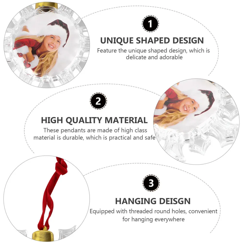 

6pcs Hanging Craft Photo Frame DIY Hanging Photo Frame Pendant Indoor Decor