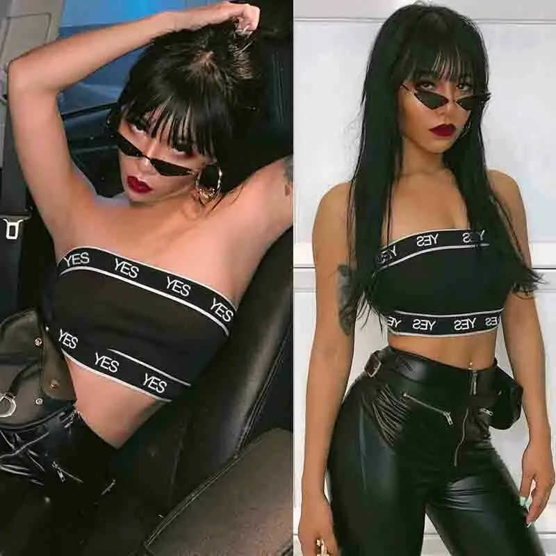 Модные женские без рукавов Летние бюстье укороченный топ черный | Женская одежда