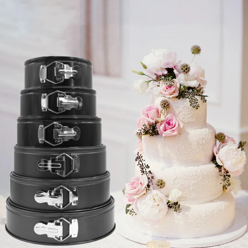 Антипригарная пружинная форма для выпечки из углеродистой стали круглая