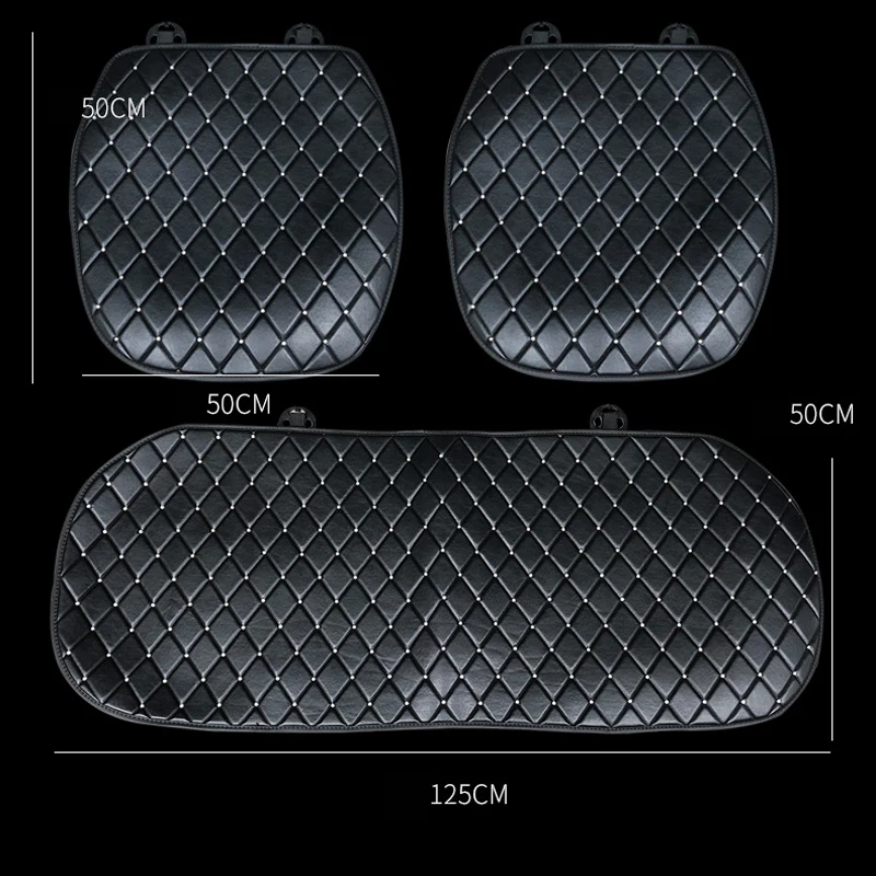 

Leather Rhinestones Protector Cover PU Universal Car Seat Cover Mat Seat Cushion Car Accessories Lady Women