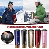 intelligent stainless steel thermos 500 ml temperature display portable outdoor wagon coffee cup water bottle
